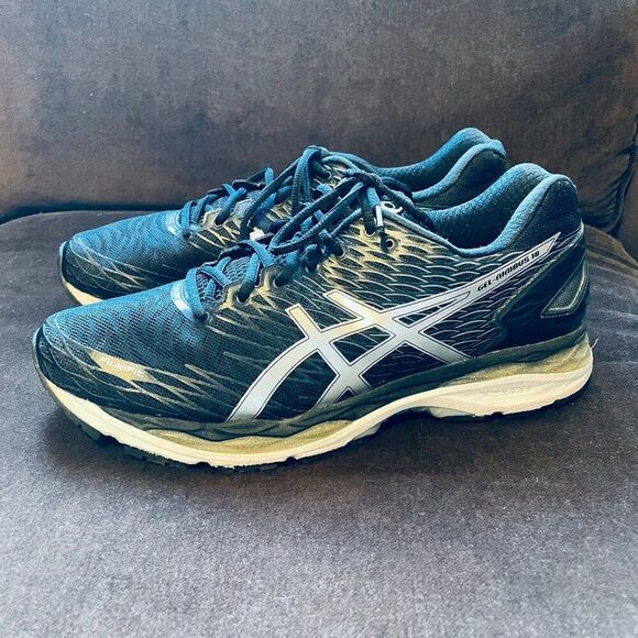 Mint condition ASICS GEL Nimbus 18 Mens Black Grey Silver 13 US 48 EUR - Picture 6 of 13